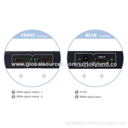 4K*2K HDMI Splitter, HDMI 1.4 1x2, HDCP and DVI Compatible